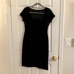 Banana Republic black wool short sleeve dress. Size 4